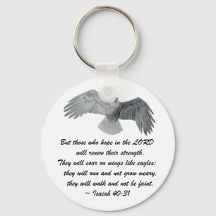 On wings like Eagles - Is 40:31 Key Ring