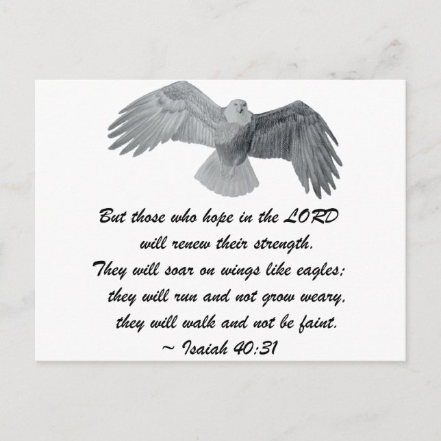 On wings like Eagles - Is 40:31 Postcard (Front)