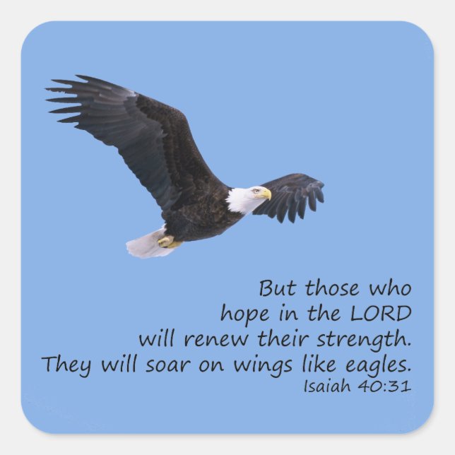 On Wings Like Eagles Stickers (Front)