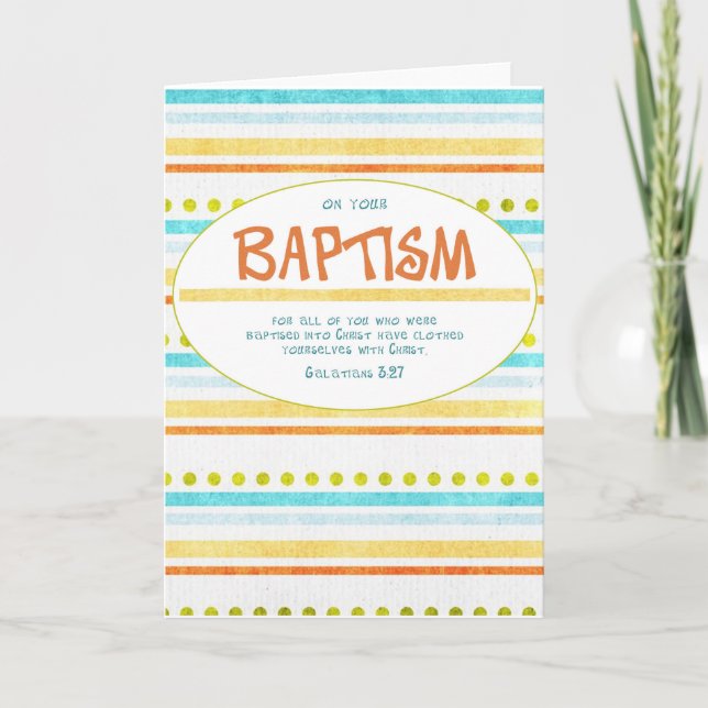On Your Baptism Card for Children and Teens (Front)