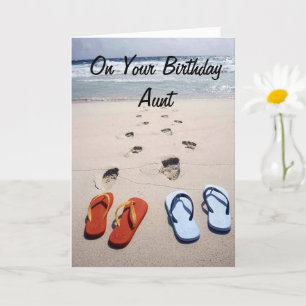 ON YOUR BIRTHDAY **AUNT** BEACH STYLE CARD
