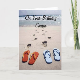 ON YOUR BIRTHDAY **COUSIN** BEACH STYLE CARD