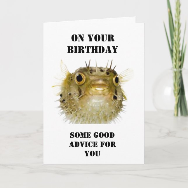 ON YOUR "BIRTHDAY" FANTASTIC FISHING ADVICE! CARD (Front)