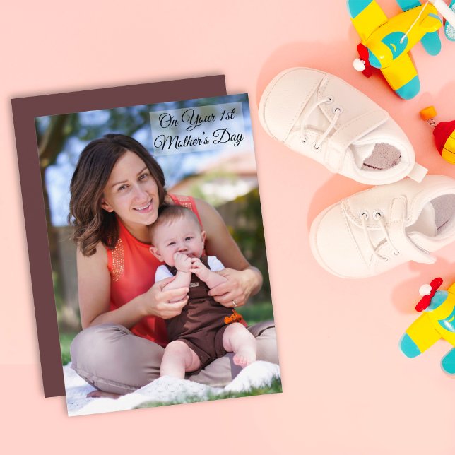On Your First Mother’s Day Custom Photo Flat Card (Creator Uploaded)