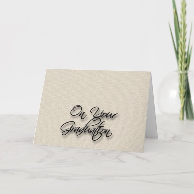 On Your Graduation Card (Front)