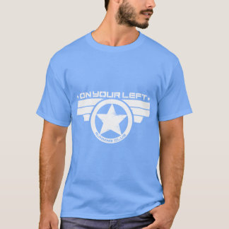 On Your Left Running Club Distressed Print funny T-Shirt