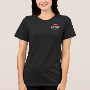 On Your Left Vintage Running Club Badge Design Tri-Blend Shirt