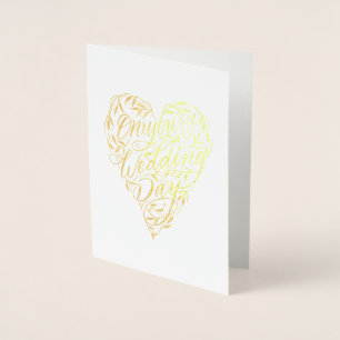 On Your Wedding Day Heart Foil Card