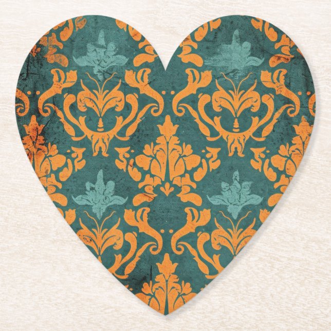 Onate Damask Paper Coaster (Front)