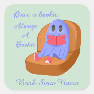 Once a Bookie Always a Bookie Square Sticker