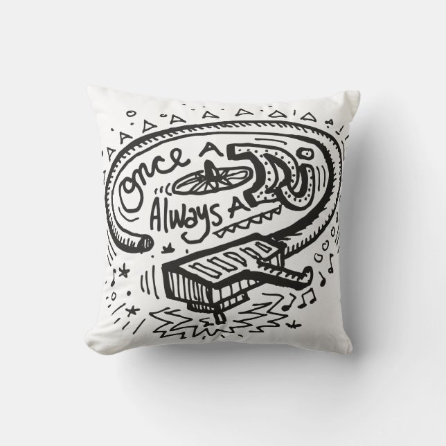Once a DJ Always a DJ 2-Sided Cushion (Front)