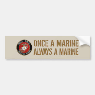 Once a Marine Bumper Sticker