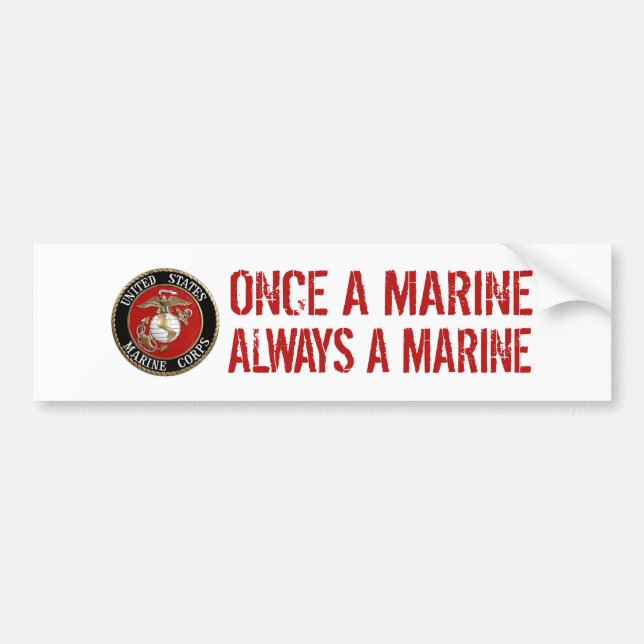 Once a Marine Bumper Sticker (Front)