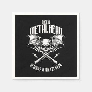 Once A Metalhead Always A Metalhead Devil Gift Napkin