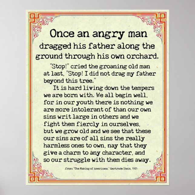 "Once an Angry Man" from "Making of Americans" Poster (Front)