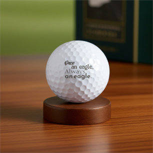 Once an Eagle, Always an Eagle. Dark Brown Minimal Golf Balls