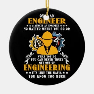 Once An Engineer Always An Engineer No Matter Ceramic Tree Decoration