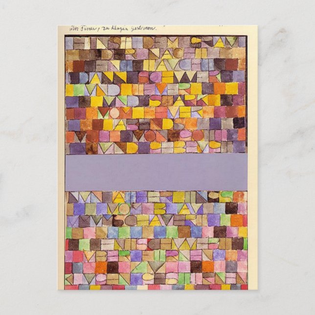 Once Emerged from the Grey of Night by Paul Klee Postcard (Front)