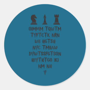 Once I Make My Move Acronym Wizard Chess Funny Des Classic Round Sticker