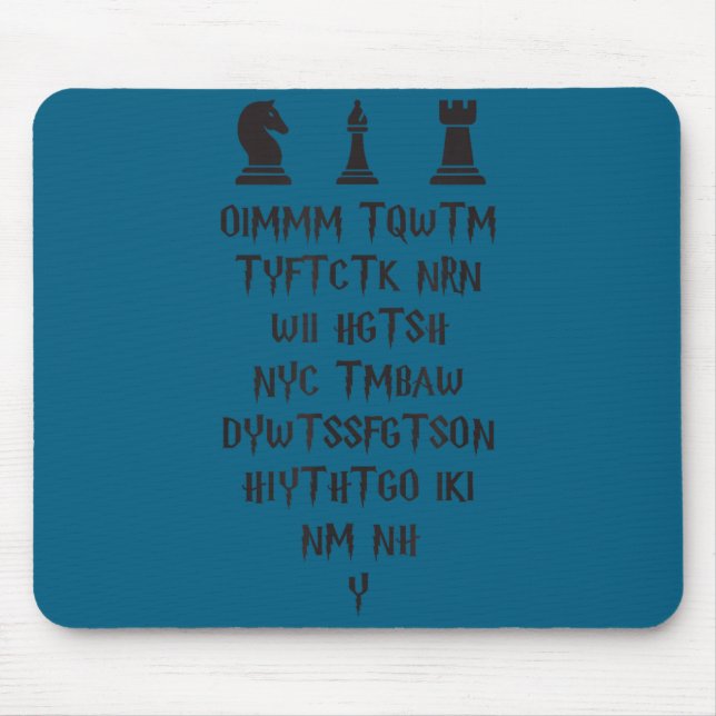 Once I Make My Move Acronym Wizard Chess Funny Des Mouse Mat (Front)