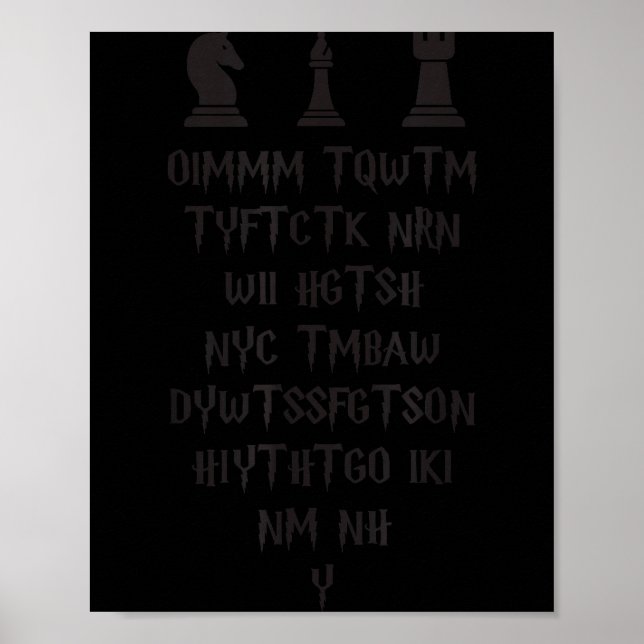 Once I Make My Move Acronym Wizard Chess Funny Des Poster (Front)
