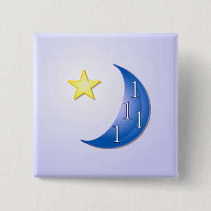 Once in a Blue Moon 15 Cm Square Badge