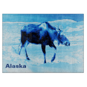 Once In A Blue Moose Cutting Board