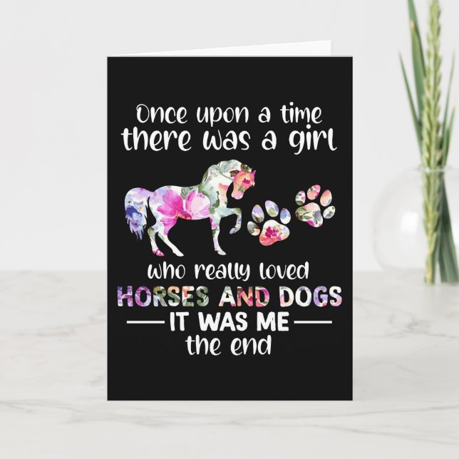 Once Up On The Time There Was Girl Who Loved Horse Card (Front)