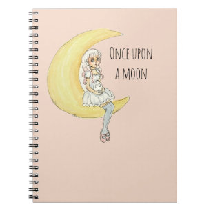 Once Upon A Moon Girl Bunny Notebook