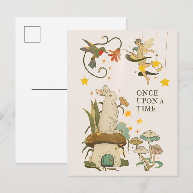 Once Upon a Time: A Fairy Tale  Kids Invitation Postcard (Front/Back)