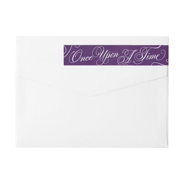 Once Upon A Time Address Labels in Royal Purple (Back)