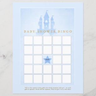 Once Upon A Time Castle Baby Shower Bingo