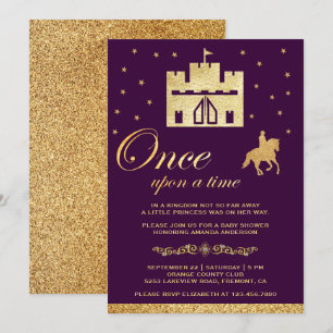 Once Upon a Time Castle Storybook Baby Shower Invitation