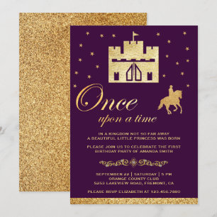 Once Upon a Time Castle Storybook Birthday Party Invitation