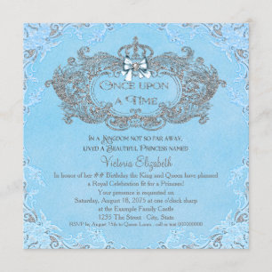Once Upon a Time Cinderella Princess Birthday Invitation