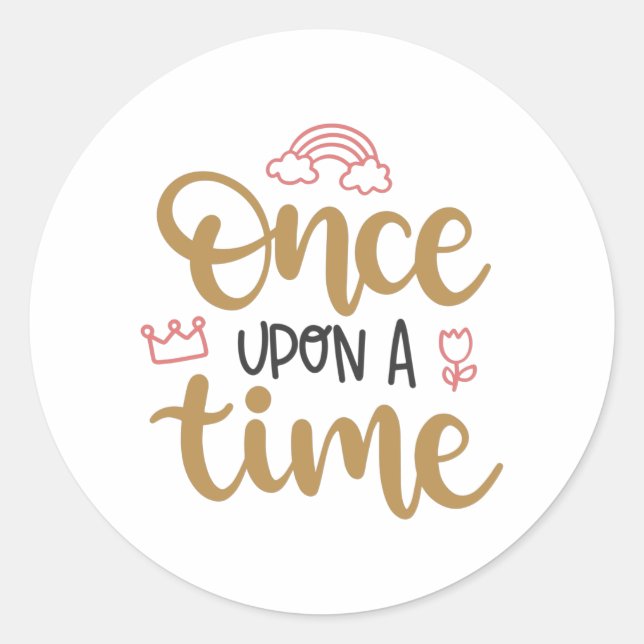 Once upon a time classic round sticker (Front)