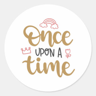 Once upon a time classic round sticker
