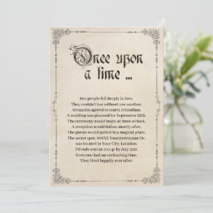 Once Upon a Time Fairy Tale Wedding Invitation