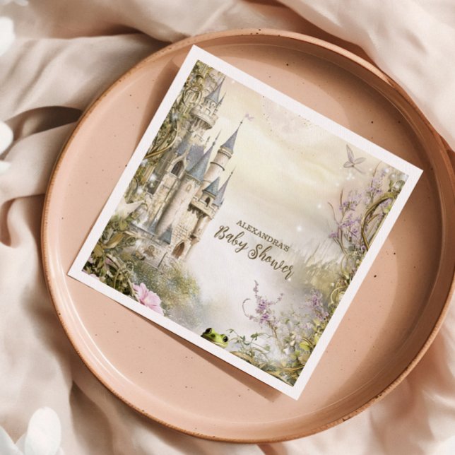 Once Upon a Time Fairytale Castle Baby Shower Napkin (Creator Uploaded)