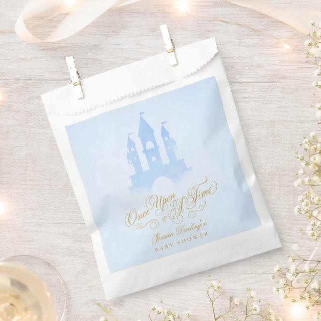 Once Upon A Time Fairytale Castle Boy Baby Shower Favour Bags (Clipped)
