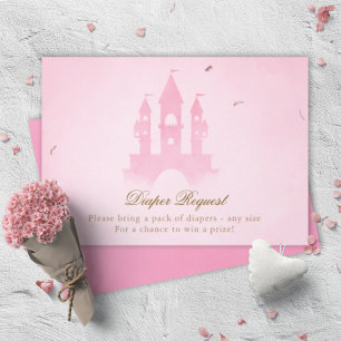 Once Upon A Time Fairytale Castle Diaper Request E Enclosure Card