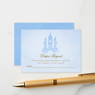 Once Upon A Time Fairytale Castle Diaper Request E Enclosure Card