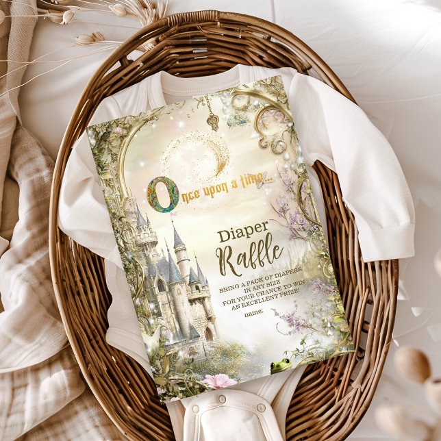 Once Upon a Time Fairytale Castle Diapper Raffle Enclosure Card (Creator Uploaded)