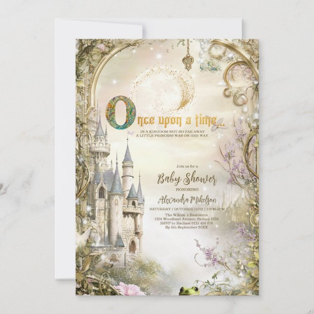 Once Upon a Time Fairytale Castle Invitation (Front)