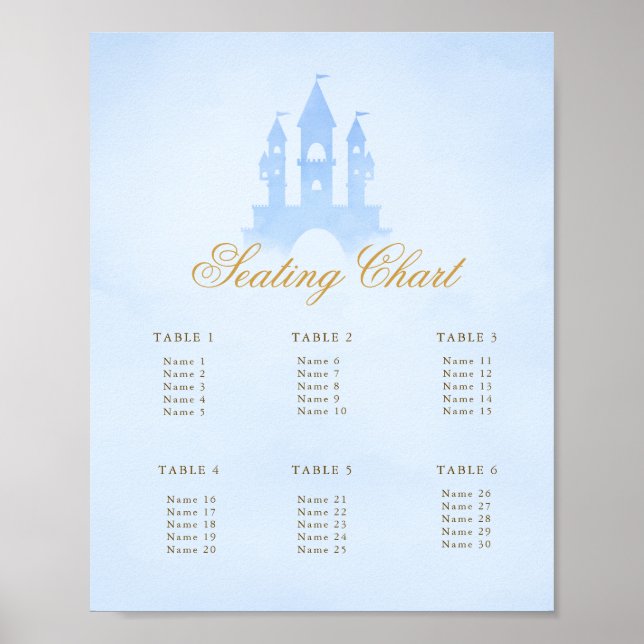 Once Upon A Time Fairytale Castle Seating Chart (Front)