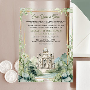 Once Upon a Time Fairytale Castle Wedding Acrylic Invitations