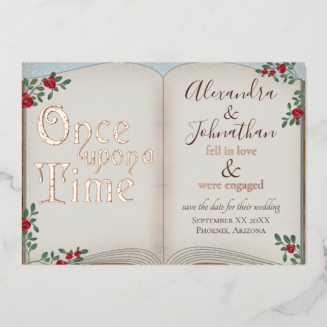 Once Upon a Time Gold Book Fairy Tale Wedding (Front)