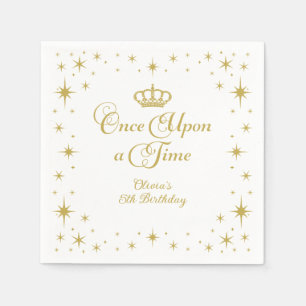 Once Upon a Time Gold Princess Birthday Napkin