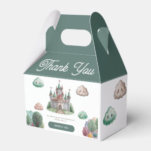 Once Upon a Time Green Castle Pastel Baby Shower Favour Box