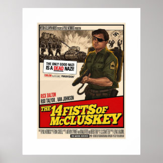 Once upon a time in hollywood 14 fists of Mclusk Poster